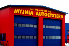 Myjnia - napis ze styroduru
